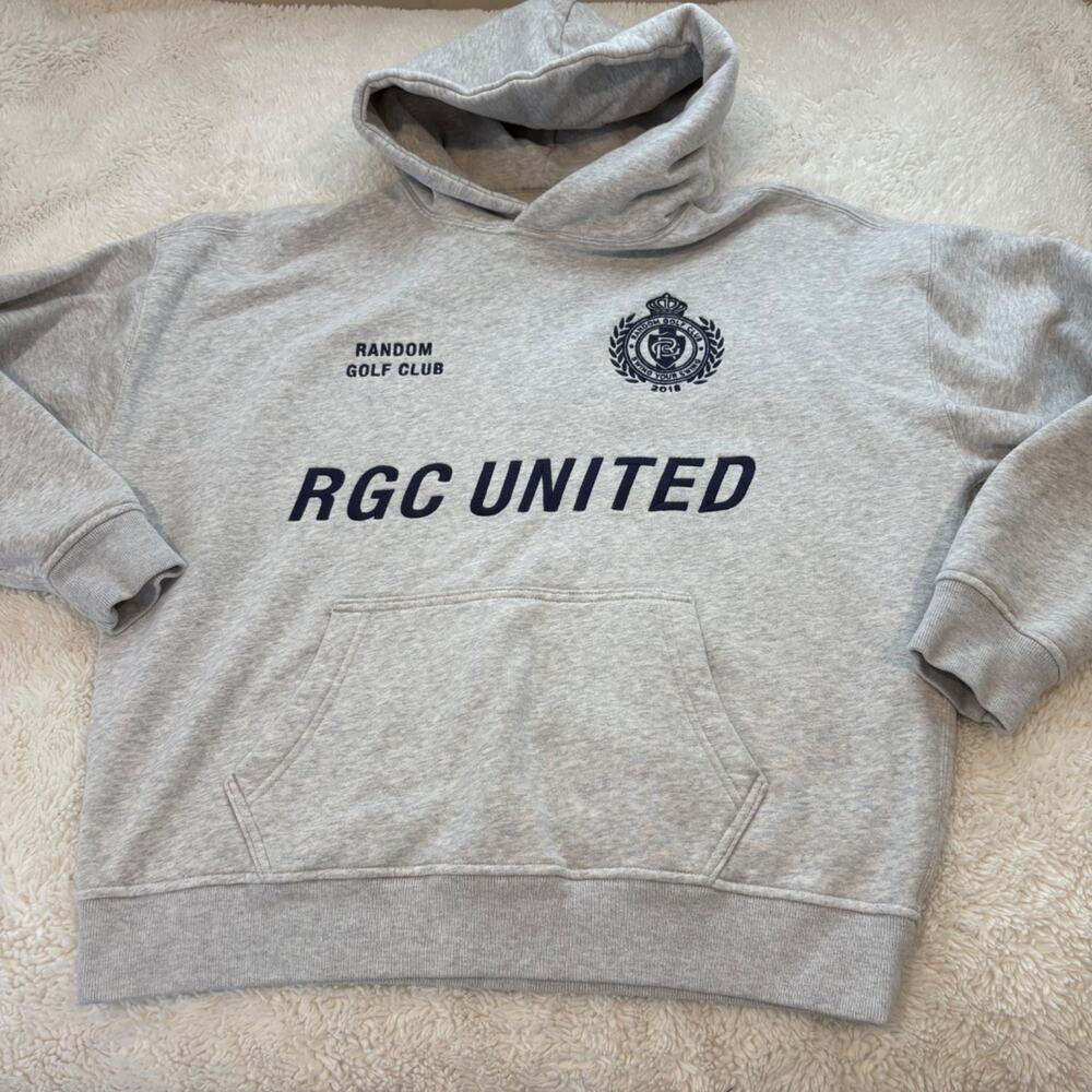 Abercrombie &Fitch Men RGC Hoodie M Gray Graphic Fleece Preppy Athleisure Casual